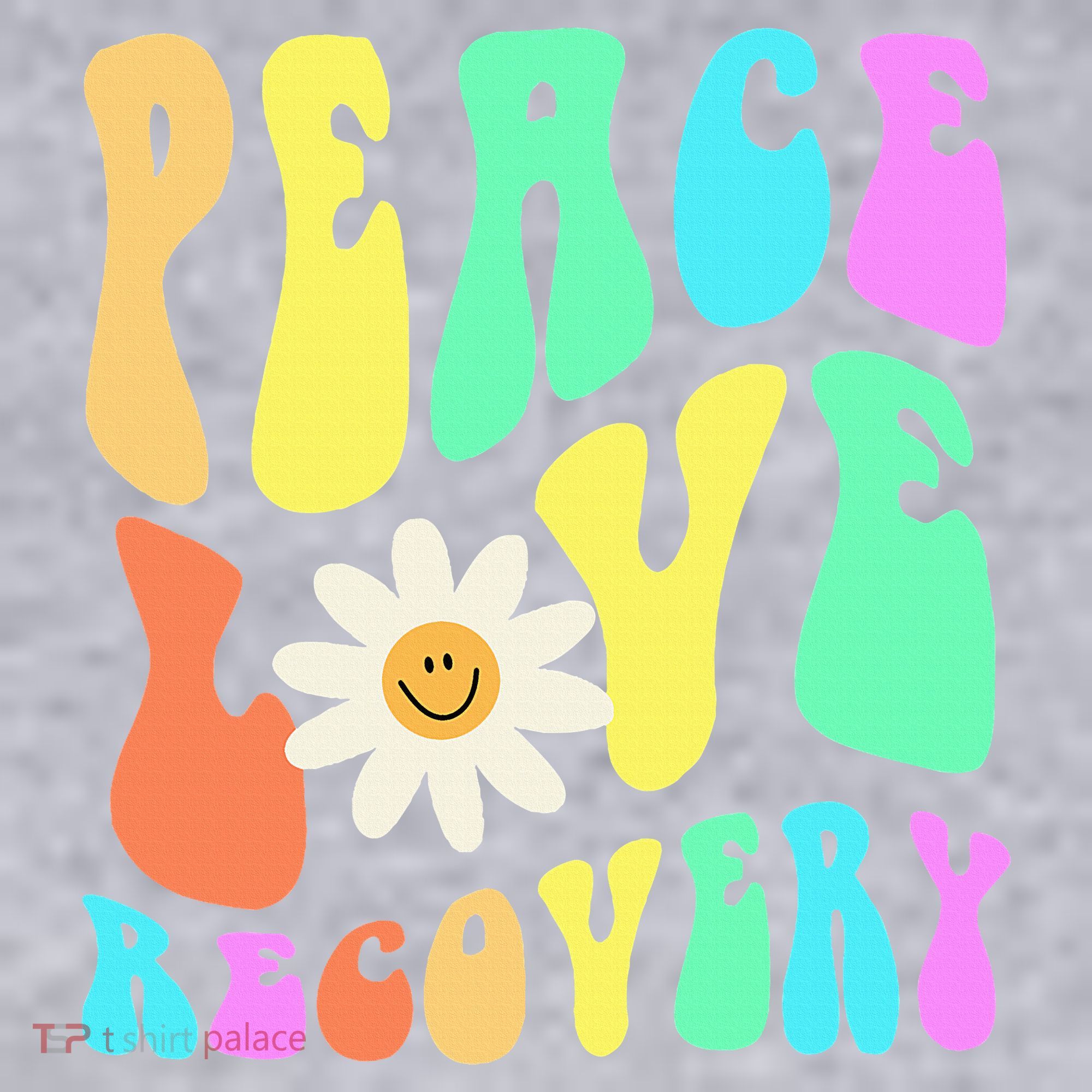 Peace Love Recovery Retro Sober Celebration Women's Sweatshirt