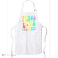 Peace Love Recovery Retro Sober Celebration Apron thumb 0