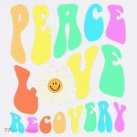 Peace Love Recovery Retro Sober Celebration Women's Tank Top thumb 5