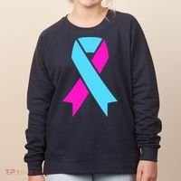 Pro Life Ribbon Pregnancy Infant Loss Awareness Stop Abortion Women's Sweatshirt thumb 0