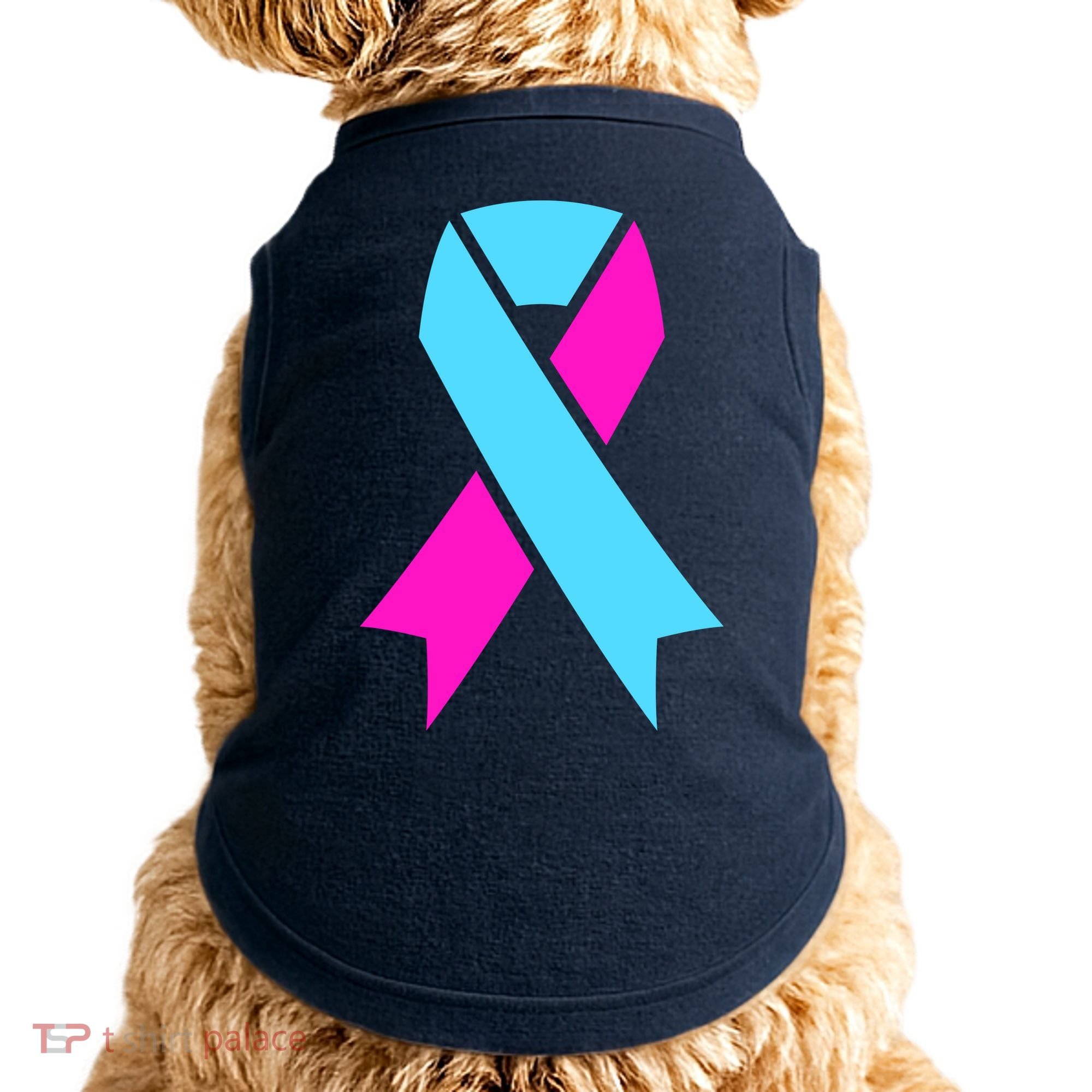 Pro Life Ribbon Pregnancy Infant Loss Awareness Stop Abortion Doggie Tank
