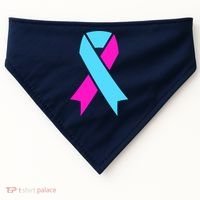 Pro Life Ribbon Pregnancy Infant Loss Awareness Stop Abortion USA-Made Doggie Bandana thumb 0