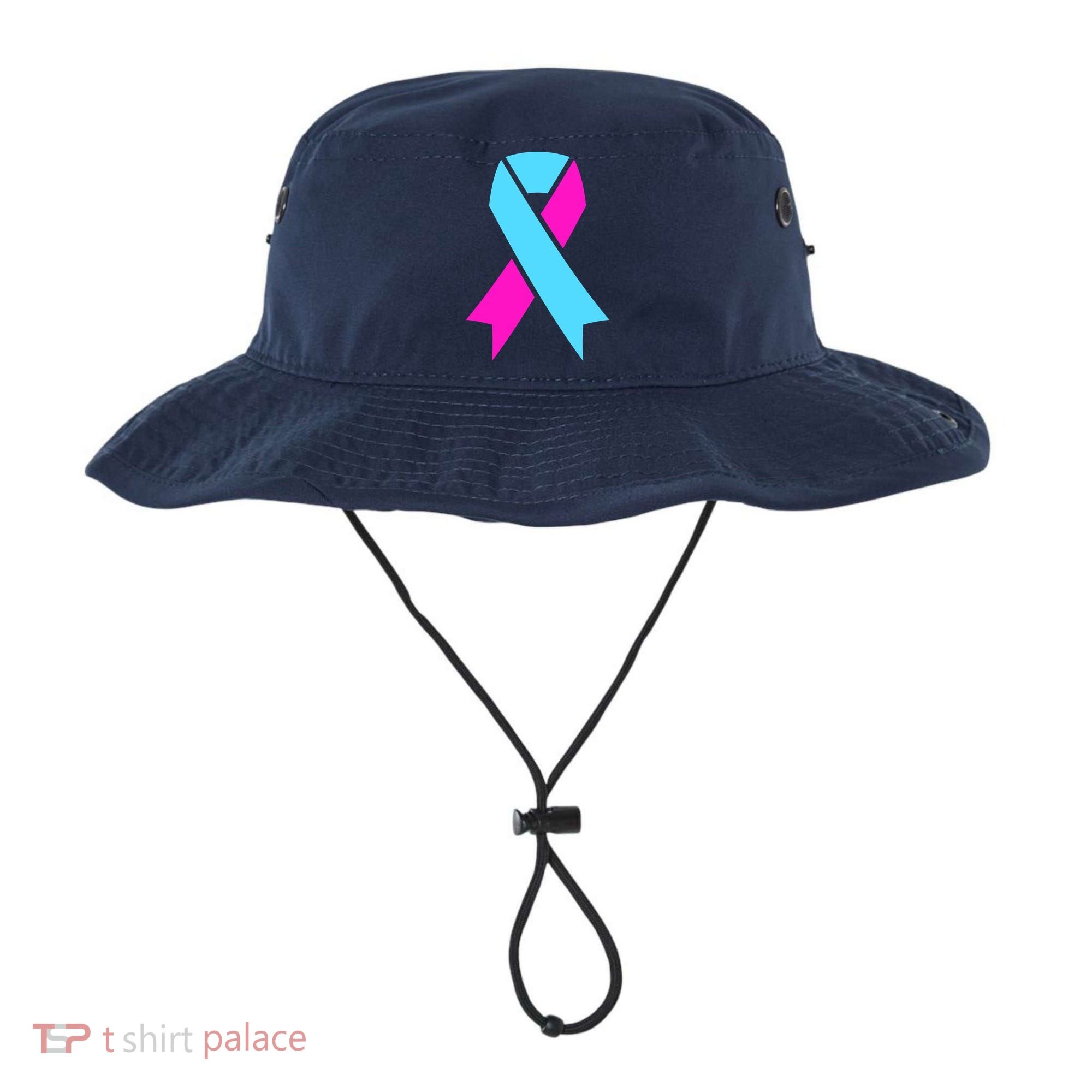 Pro Life Ribbon Pregnancy Infant Loss Awareness Stop Abortion Bucket Hat