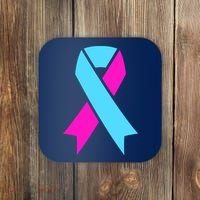 Pro Life Ribbon Pregnancy Infant Loss Awareness Stop Abortion Coaster thumb 0