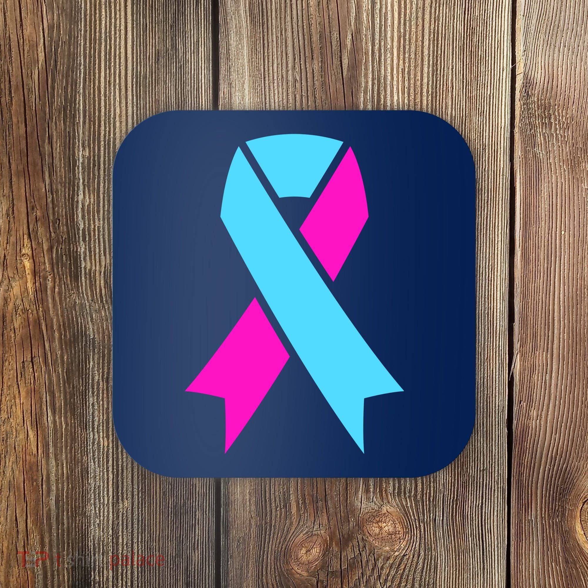 Pro Life Ribbon Pregnancy Infant Loss Awareness Stop Abortion Coaster