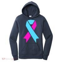 Pro Life Ribbon Pregnancy Infant Loss Awareness Stop Abortion Women's Hoodie thumb 0