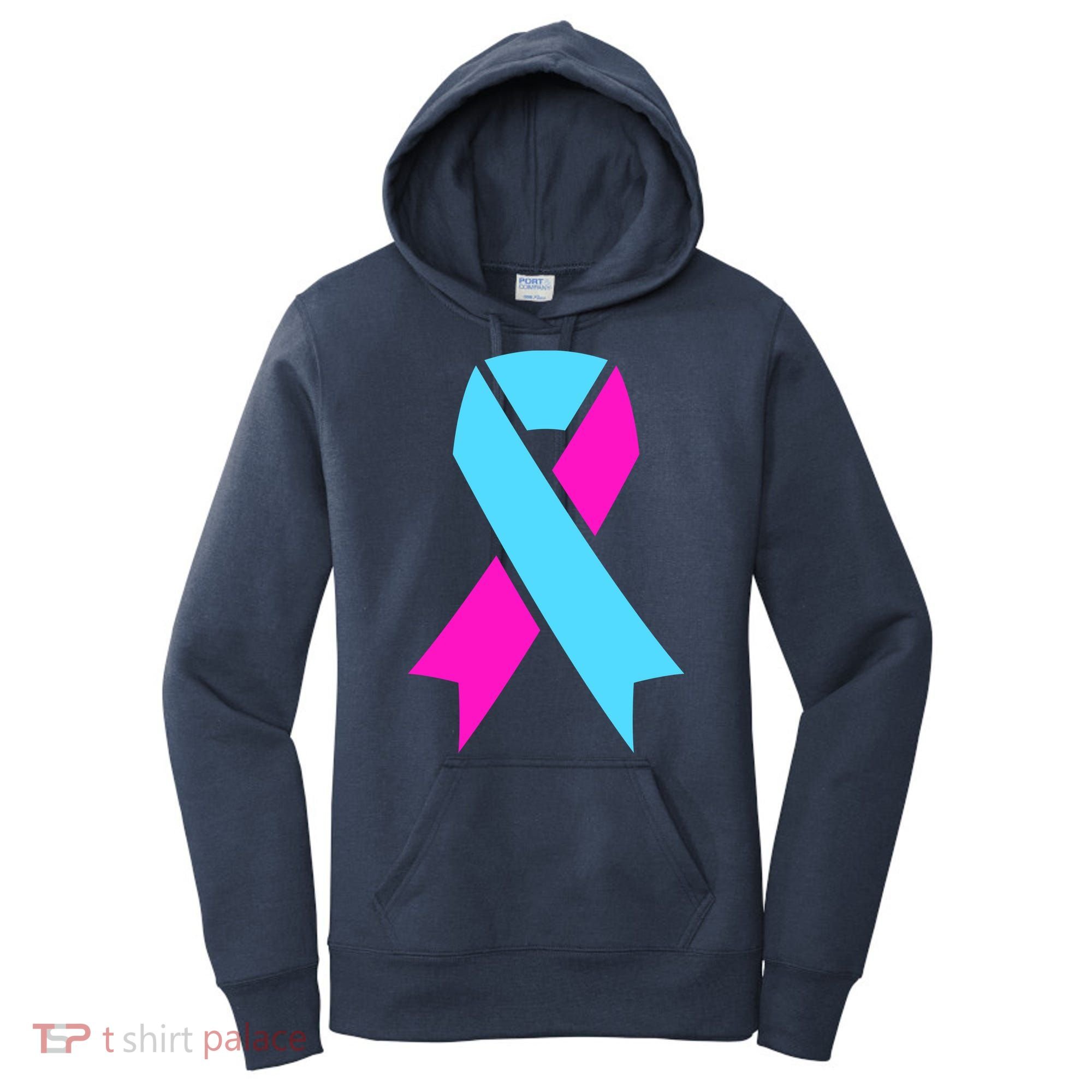 Pro Life Ribbon Pregnancy Infant Loss Awareness Stop Abortion Women's Hoodie