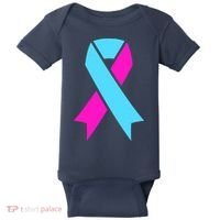 Pro Life Ribbon Pregnancy Infant Loss Awareness Stop Abortion Baby Bodysuit thumb 0