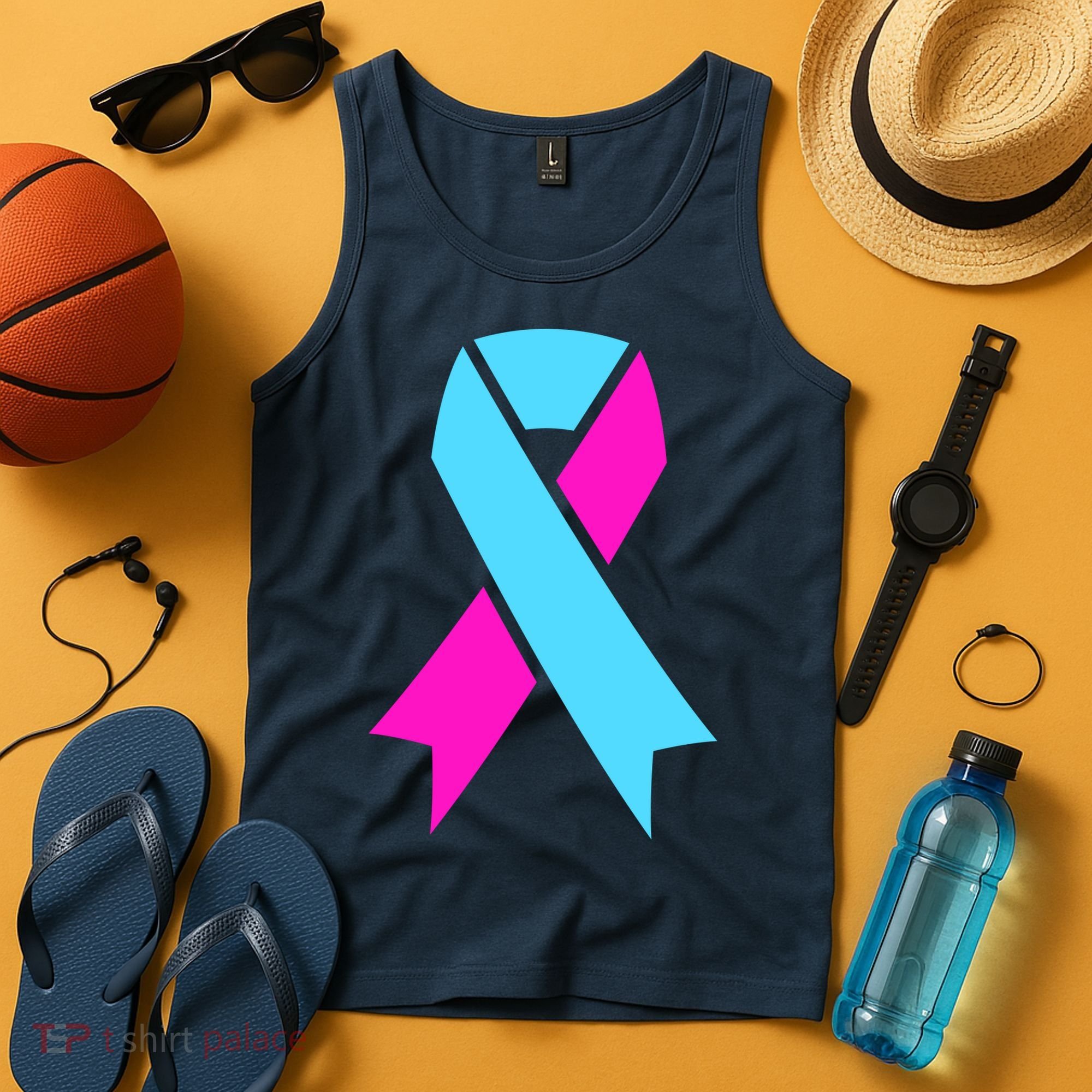 Pro Life Ribbon Pregnancy Infant Loss Awareness Stop Abortion Tank Top