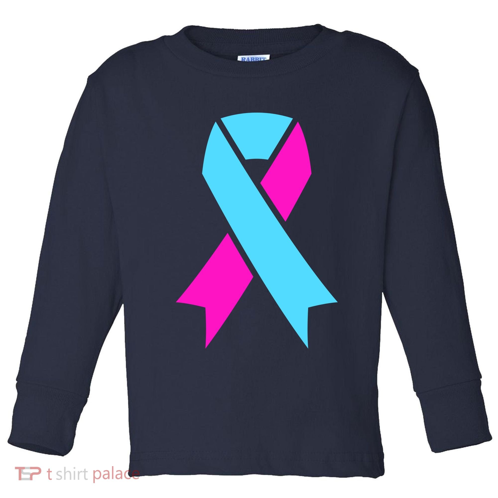 Pro Life Ribbon Pregnancy Infant Loss Awareness Stop Abortion Toddler Long Sleeve Shirt