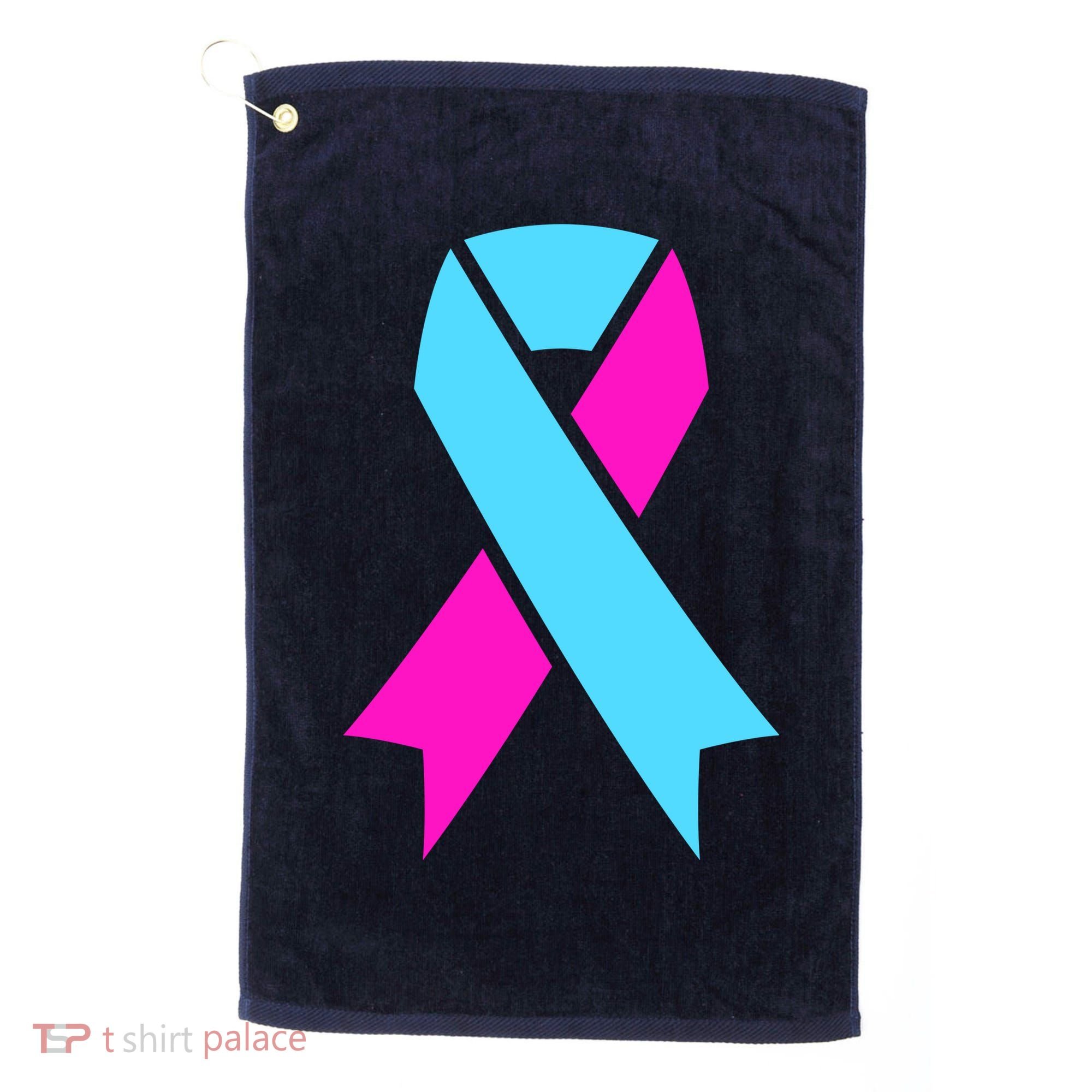 Pro Life Ribbon Pregnancy Infant Loss Awareness Stop Abortion Golf Towel
