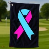 Pro Life Ribbon Pregnancy Infant Loss Awareness Stop Abortion Golf Towel thumb 1