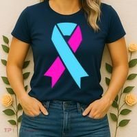 Pro Life Ribbon Pregnancy Infant Loss Awareness Stop Abortion Women's T-Shirt thumb 2