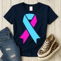 Pro Life Ribbon Pregnancy Infant Loss Awareness Stop Abortion Women's T-Shirt thumb 3