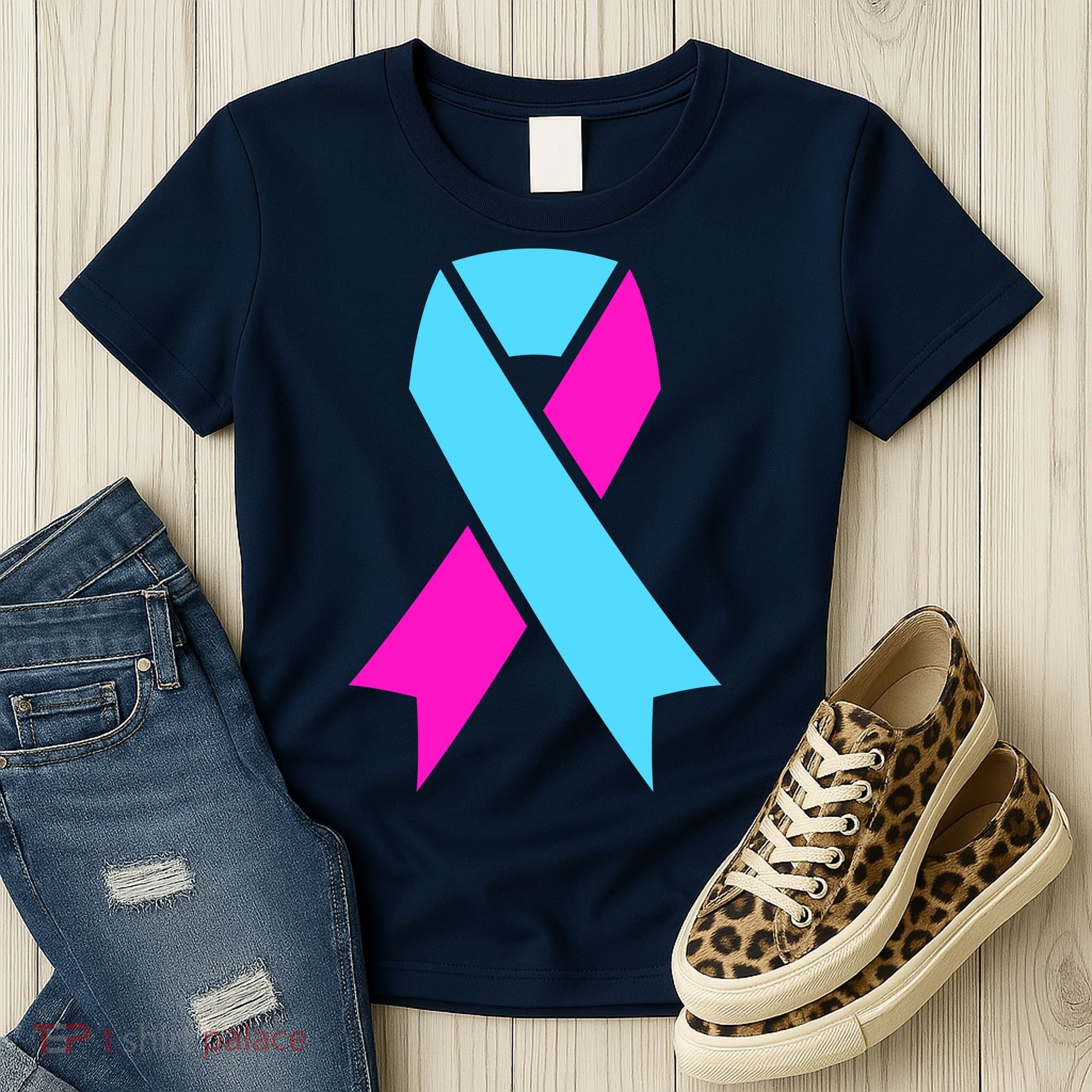 Pro Life Ribbon Pregnancy Infant Loss Awareness Stop Abortion Women's T-Shirt