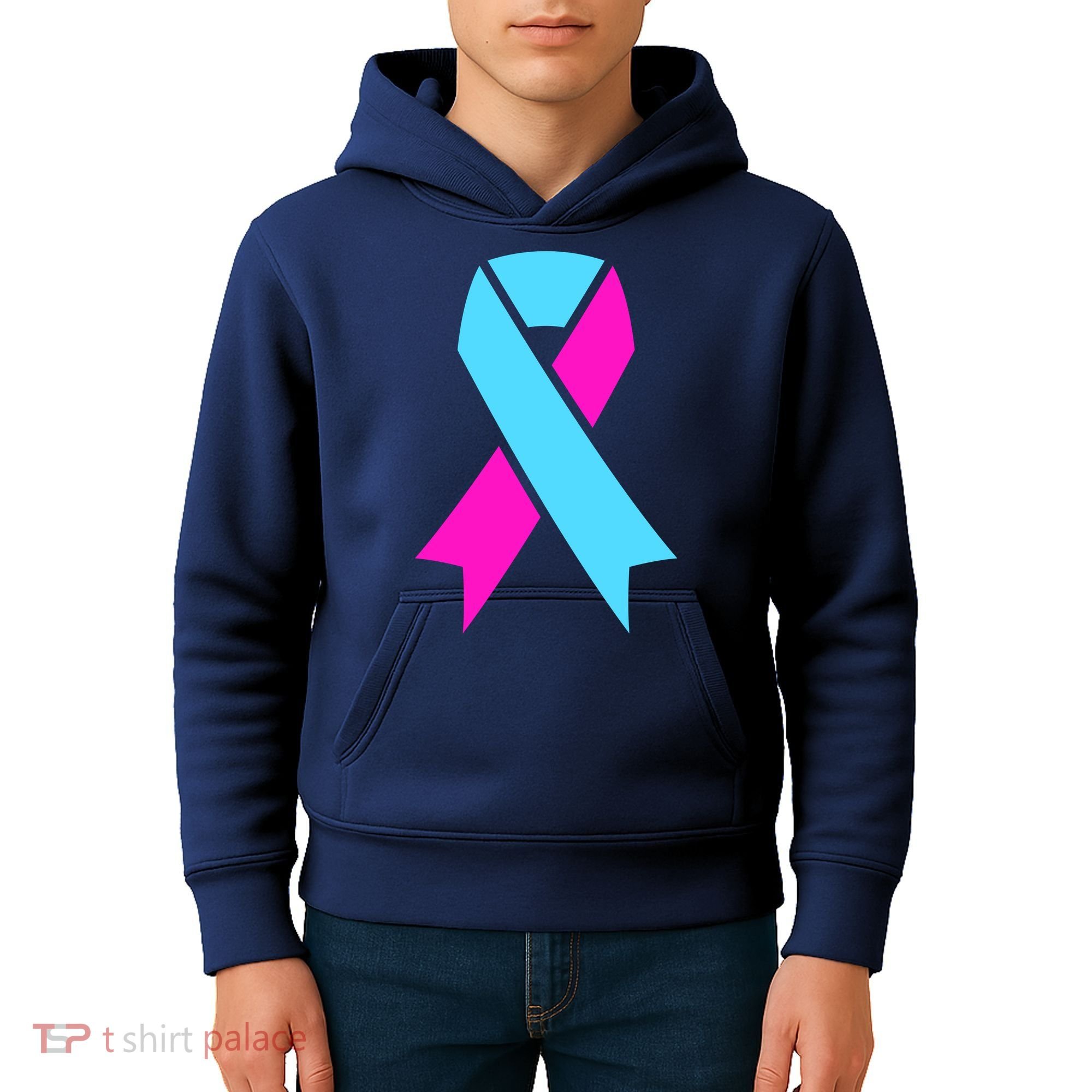Pro Life Ribbon Pregnancy Infant Loss Awareness Stop Abortion Kids Hoodie