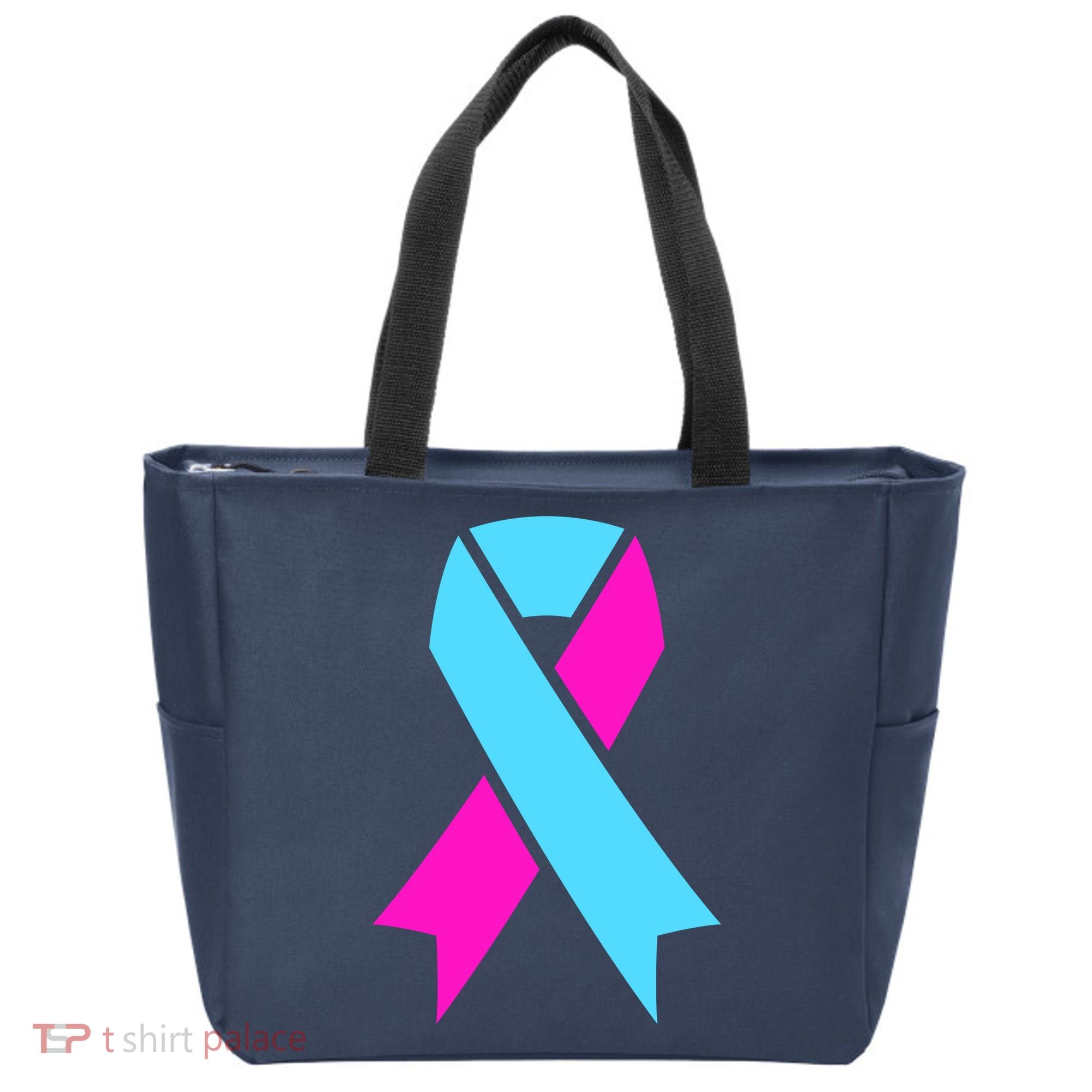 Pro Life Ribbon Pregnancy Infant Loss Awareness Stop Abortion Tote Bag