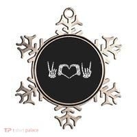 Peace Love Rock And Roll Skeleton Hand Pastel Goth Gift Ornament thumb 0