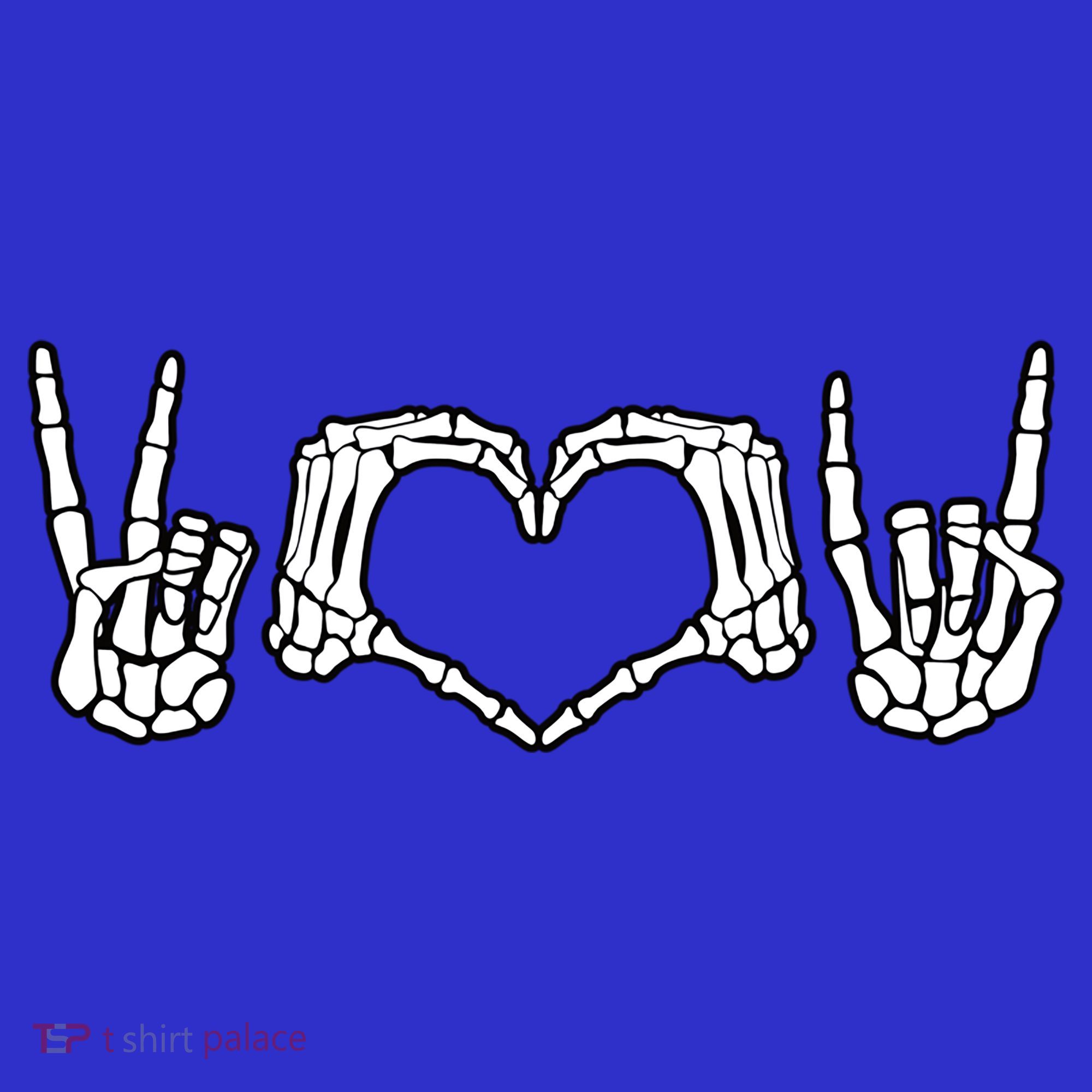 Peace Love Rock And Roll Skeleton Hand Pastel Goth Gift Kids Sweatshirt