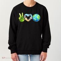 Peace Love Recycle Earth Celebrate Earth Day Everyday Women's Sweatshirt thumb 0