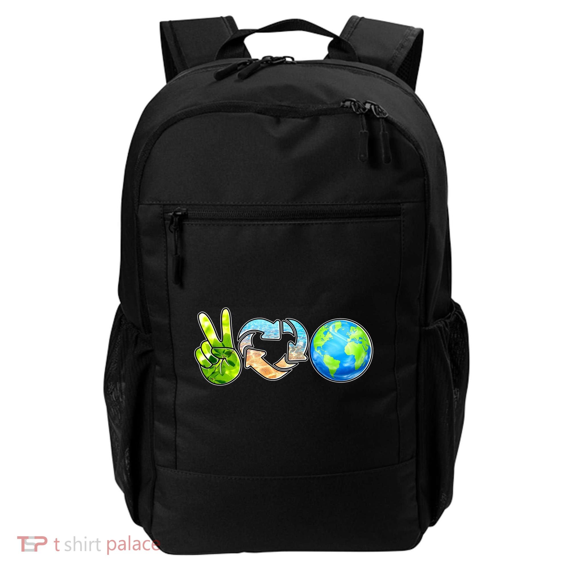 Peace Love Recycle Earth Celebrate Earth Day Everyday Backpack