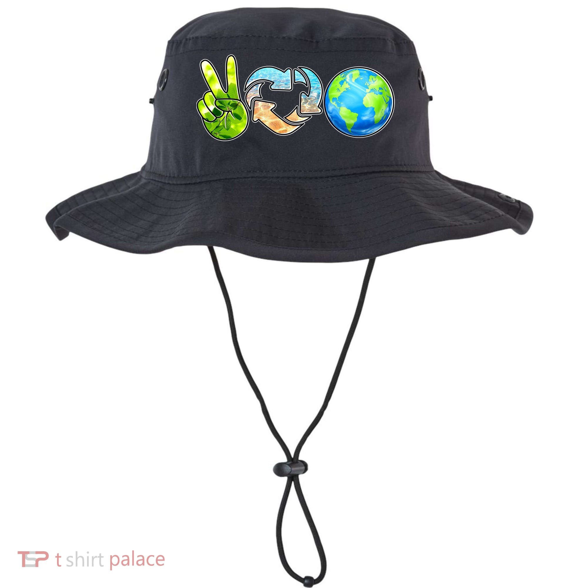 Peace Love Recycle Earth Celebrate Earth Day Everyday Bucket Hat