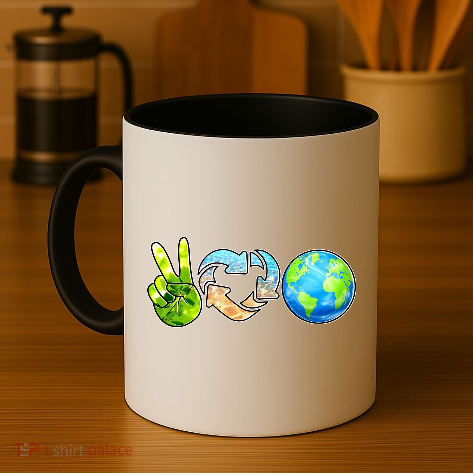 Peace Love Recycle Earth Celebrate Earth Day Everyday Coffee Mug