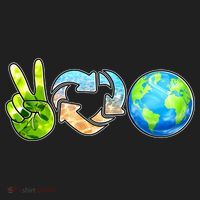 Peace Love Recycle Earth Celebrate Earth Day Everyday Beanie thumb 2