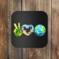 Peace Love Recycle Earth Celebrate Earth Day Everyday Coaster thumb 0