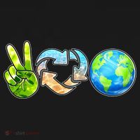 Peace Love Recycle Earth Celebrate Earth Day Everyday Mousepad thumb 1