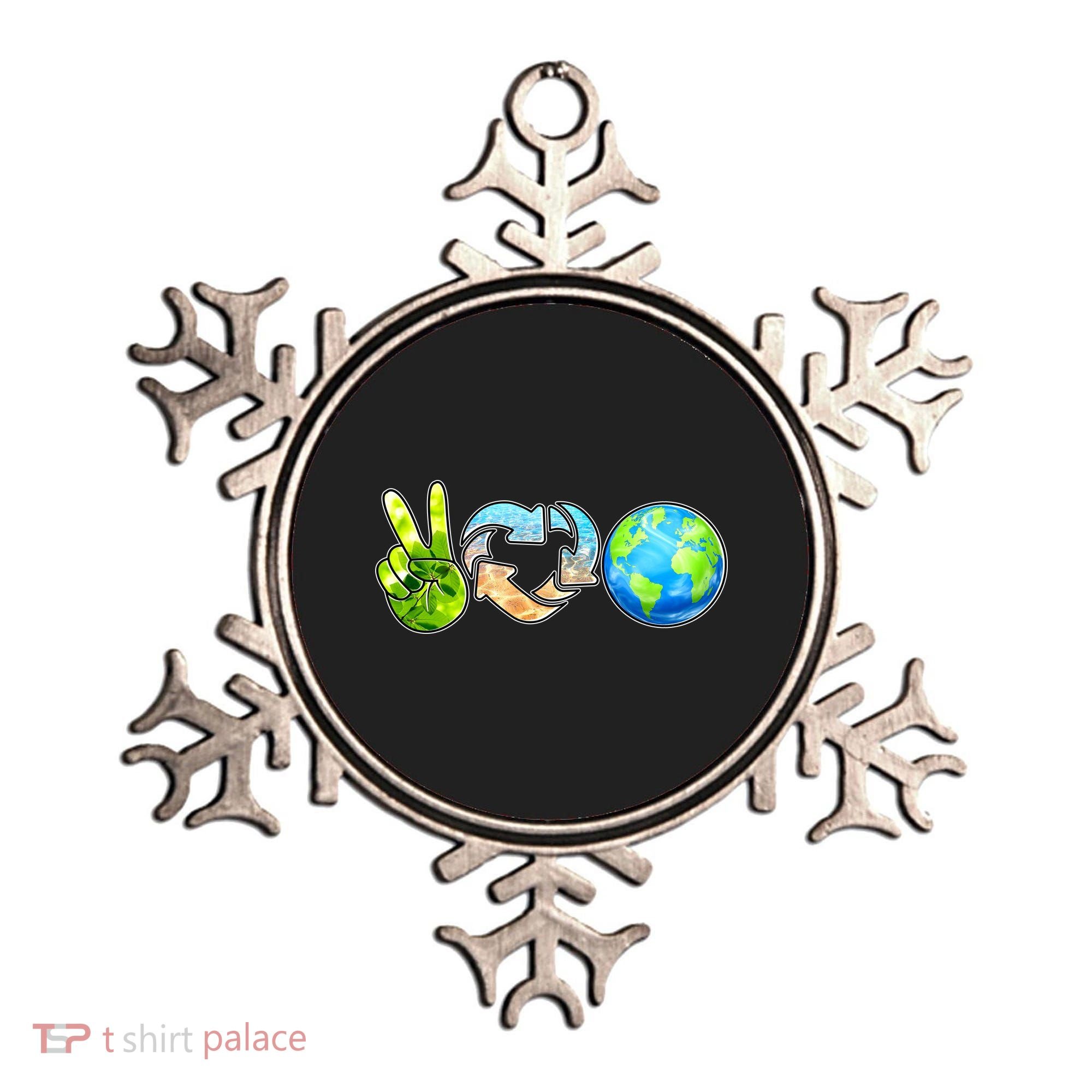 Peace Love Recycle Earth Celebrate Earth Day Everyday Ornament