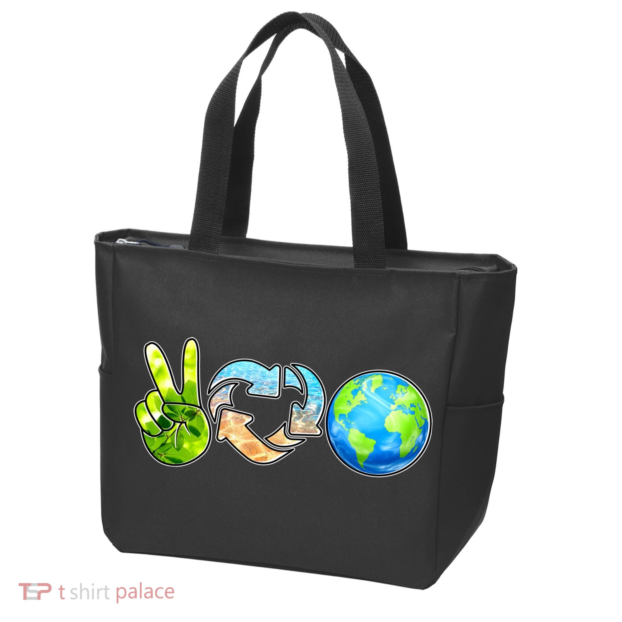 Peace Love Recycle Earth Celebrate Earth Day Everyday Tote Bag