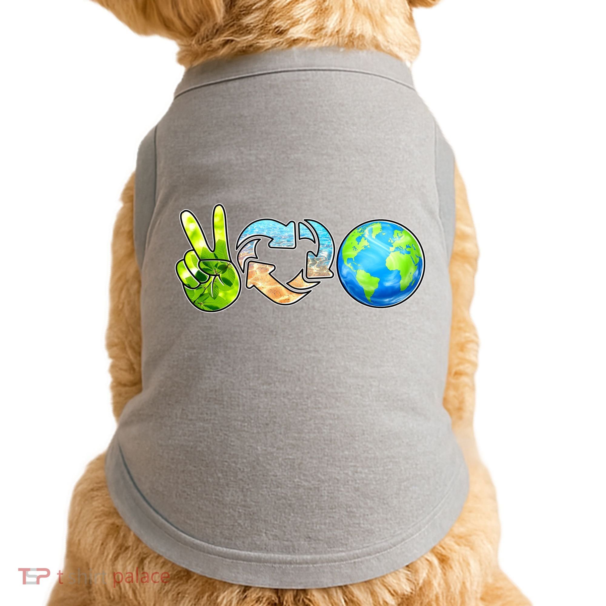 Peace Love Recycle Earth Celebrate Earth Day Everyday Doggie Tank