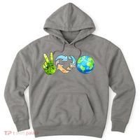 Peace Love Recycle Earth Celebrate Earth Day Everyday Hoodie thumb 0