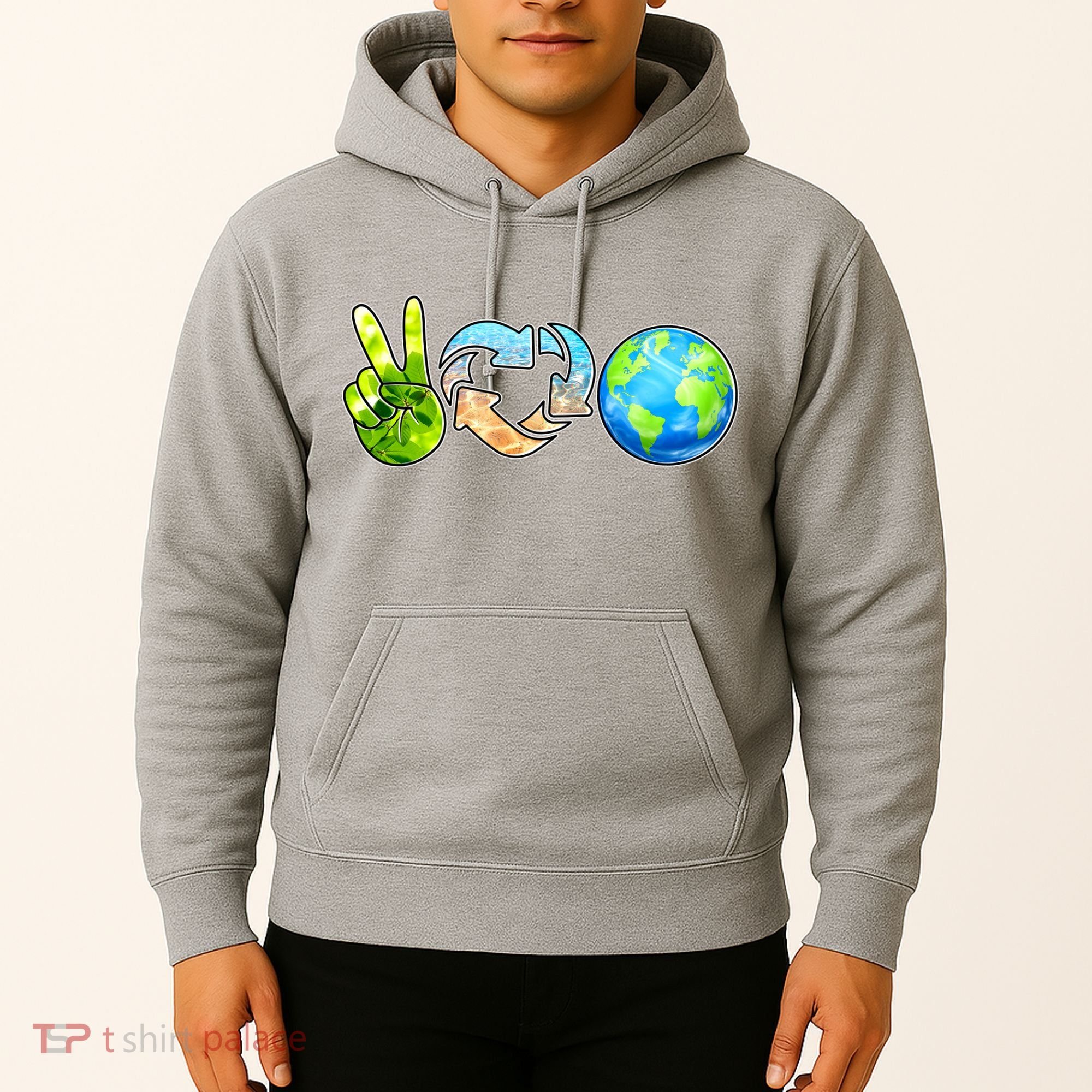 Peace Love Recycle Earth Celebrate Earth Day Everyday Hoodie