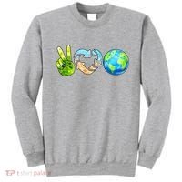 Peace Love Recycle Earth Celebrate Earth Day Everyday Sweatshirt thumb 0