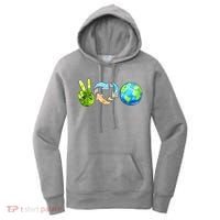 Peace Love Recycle Earth Celebrate Earth Day Everyday Women's Hoodie thumb 0