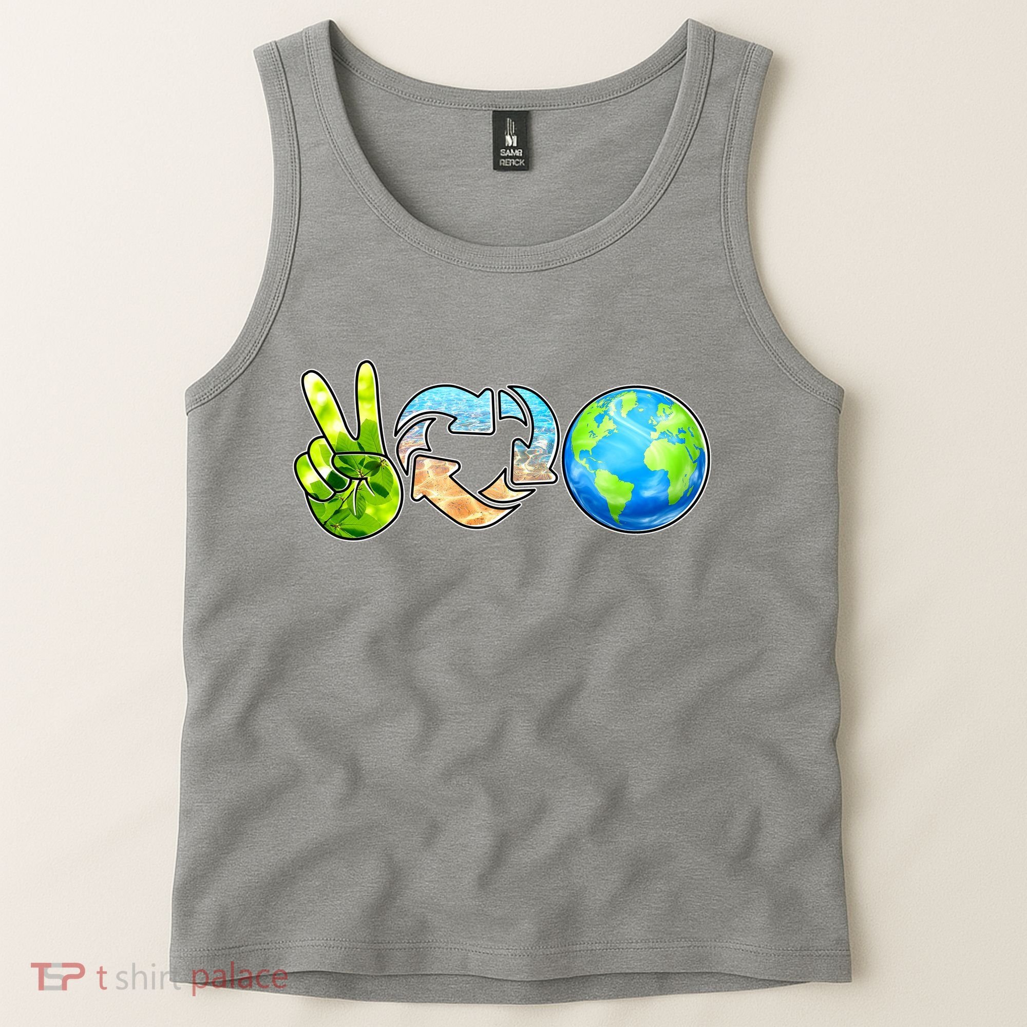 Peace Love Recycle Earth Celebrate Earth Day Everyday Tank Top