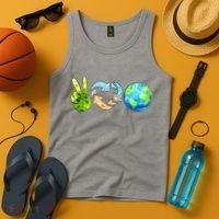 Peace Love Recycle Earth Celebrate Earth Day Everyday Tank Top thumb 4