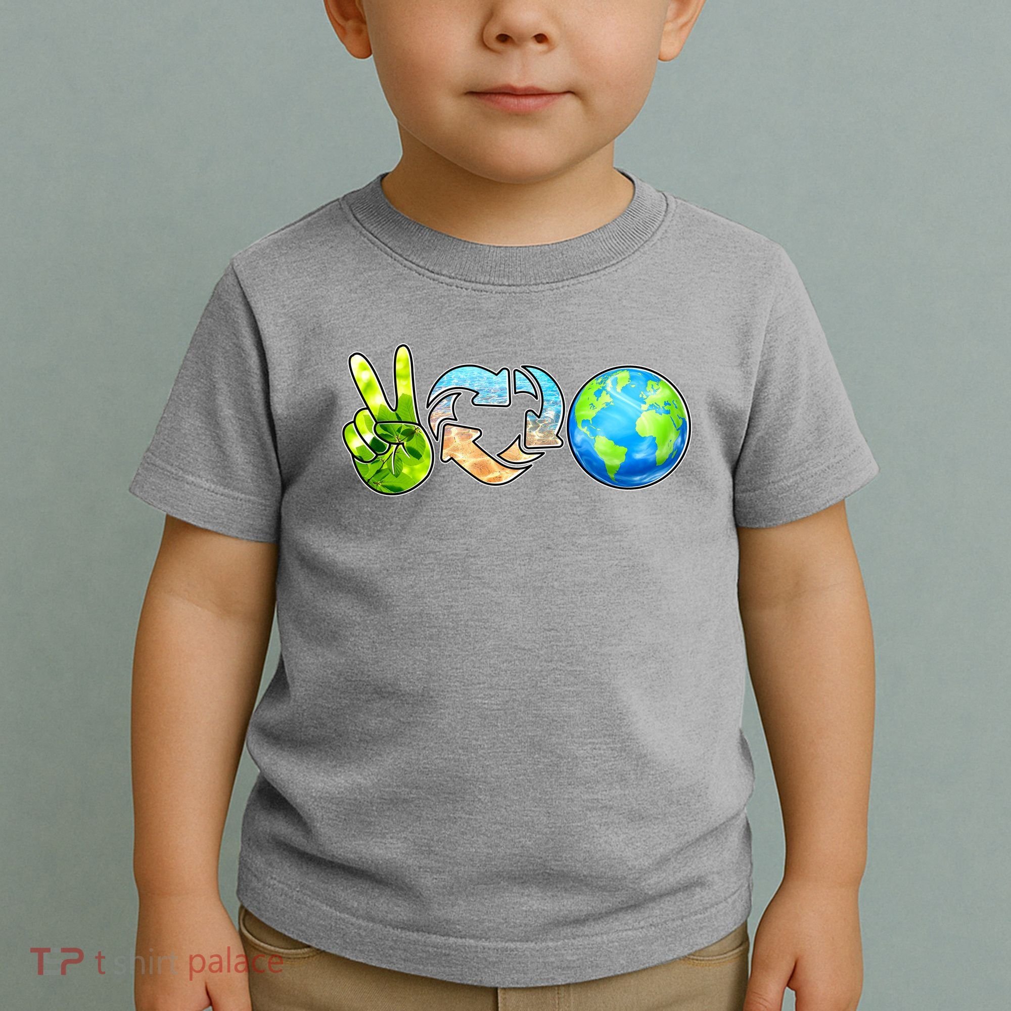 Peace Love Recycle Earth Celebrate Earth Day Everyday Toddler T-Shirt