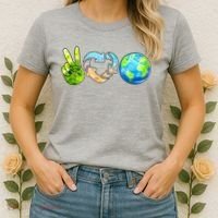 Peace Love Recycle Earth Celebrate Earth Day Everyday Women's T-Shirt thumb 2