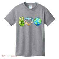 Peace Love Recycle Earth Celebrate Earth Day Everyday Kids T-Shirt thumb 0