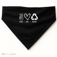 Peace Love Recycle Earth Day USA-Made Doggie Bandana thumb 0