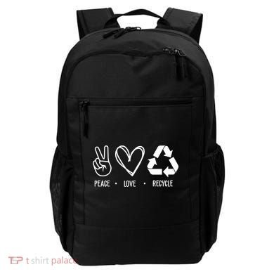 Peace Love Recycle Earth Day Backpack