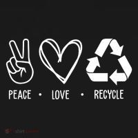 Peace Love Recycle Earth Day Bucket Hat thumb 4