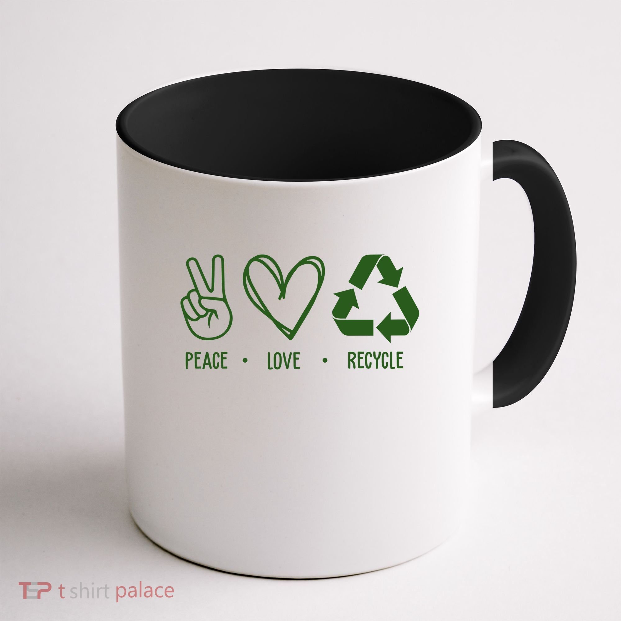 Peace Love Recycle Earth Day Coffee Mug