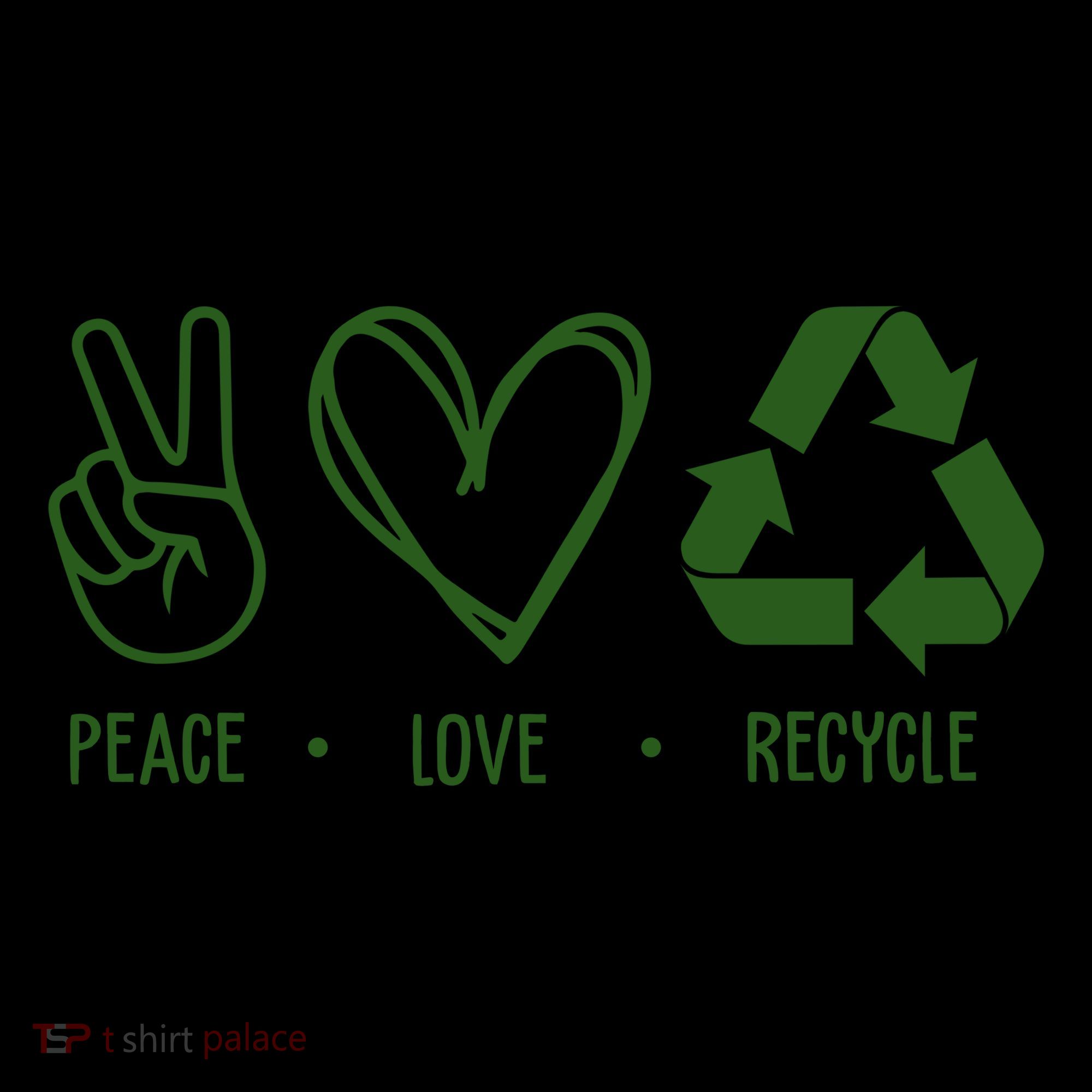 Peace Love Recycle Earth Day Coffee Mug