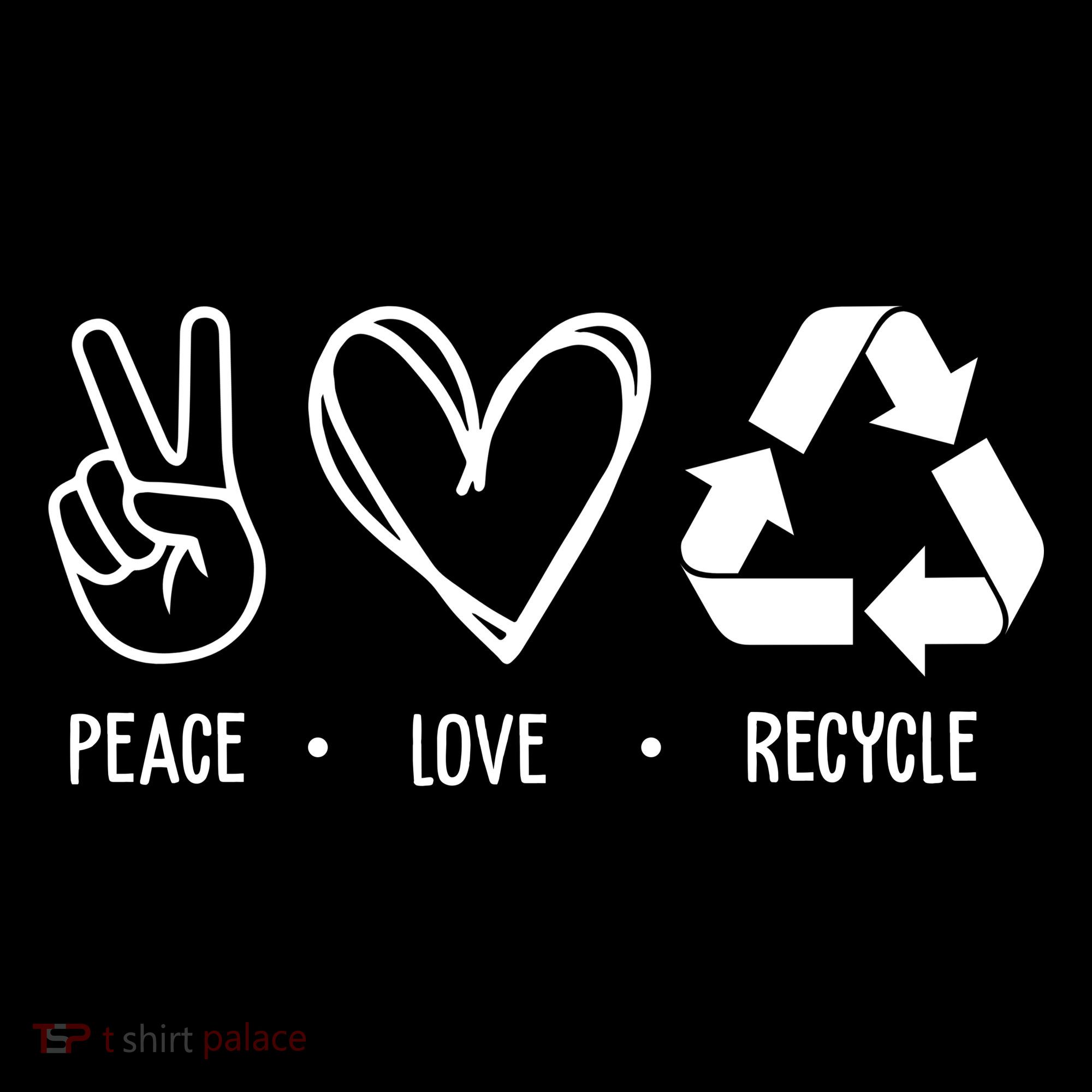 Peace Love Recycle Earth Day Women's Tank Top