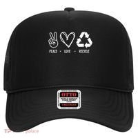Peace Love Recycle Earth Day Hat thumb 0