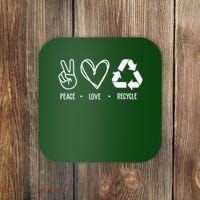 Peace Love Recycle Earth Day Coaster thumb 0